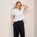 LEINI SHORT T-paita, valkoinen