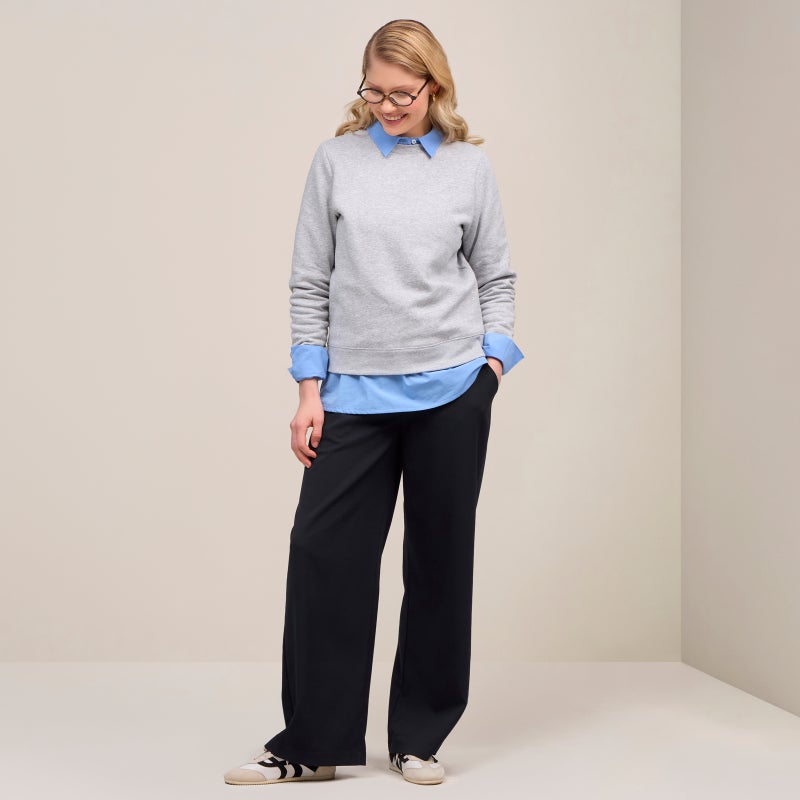 NELLY collegepaita, vaalea meleerattu harmaa