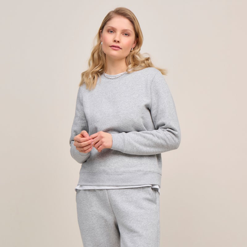 NELLY collegepaita, vaalea meleerattu harmaa