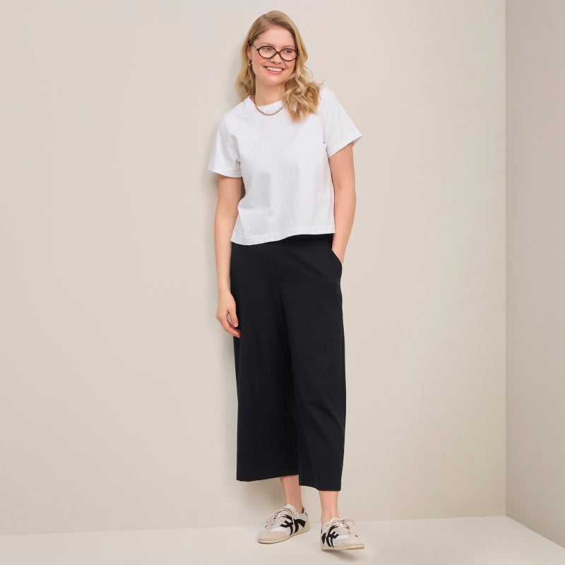 TIISA culottes housut, syv&auml; musta