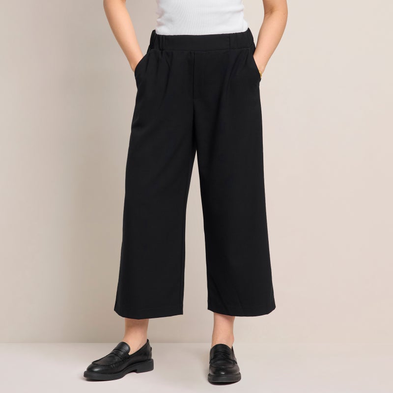 TIISA culottes housut, syv&auml; musta