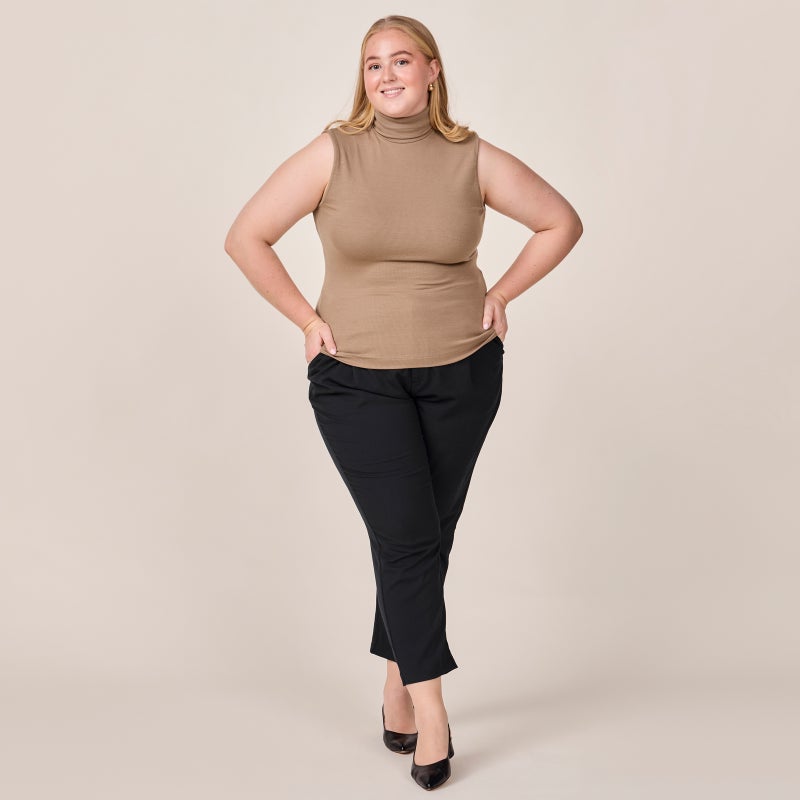 JASMINE housut, syv&auml; musta