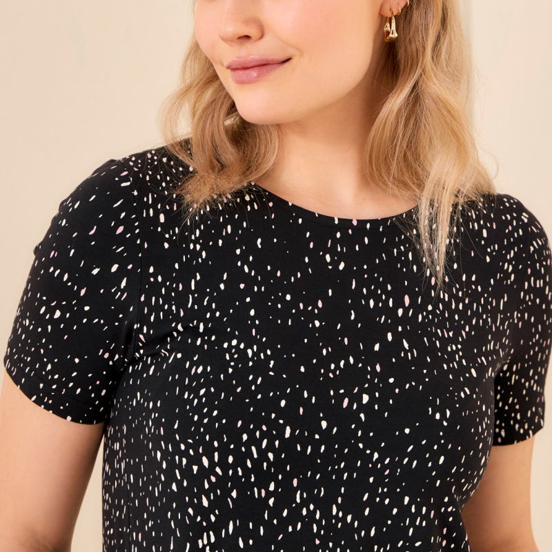 ILOISA lyhyt pisaratunika lh, syv&auml; musta